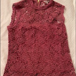 Nanette/ Nanette Lenore mauve lace top